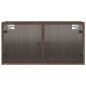 vidaXL Mueble de pared puertas de vidrio marrón roble 68,5x37x35 cm vidaXL Mueble de pared puertas de vidrio marrón roble 68,5x37x35 cm