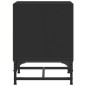 vidaXL Mesitas de noche con puertas de vidrio 2 uds negro 35x37x50 cm