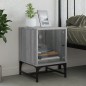 vidaXL Mesita de noche con puerta de vidrio gris Sonoma 35x37x50 cm vidaXL Mesita de noche con puerta de vidrio gris Sonoma 35x37x50 cm