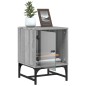 vidaXL Mesita de noche con puerta de vidrio gris Sonoma 35x37x50 cm vidaXL Mesita de noche con puerta de vidrio gris Sonoma 35x37x50 cm