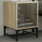 vidaXL Mesitas noche con puertas vidrio 2 uds roble Sonoma 35x37x50 cm vidaXL Mesitas noche con puertas vidrio 2 uds roble Sonoma 35x37x50 cm