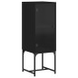 vidaXL Armario auxiliar con puerta de vidrio negro 35x37x100 cm vidaXL Armario auxiliar con puerta de vidrio negro 35x37x100 cm