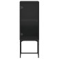 vidaXL Armario auxiliar con puerta de vidrio negro 35x37x100 cm vidaXL Armario auxiliar con puerta de vidrio negro 35x37x100 cm