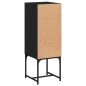 vidaXL Armario auxiliar con puerta de vidrio negro 35x37x100 cm vidaXL Armario auxiliar con puerta de vidrio negro 35x37x100 cm