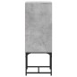 vidaXL Armario auxiliar con puerta vidrio gris hormigón 35x37x100 cm vidaXL Armario auxiliar con puerta vidrio gris hormigón 35x37x100 cm