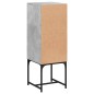 vidaXL Armario auxiliar con puerta vidrio gris hormigón 35x37x100 cm vidaXL Armario auxiliar con puerta vidrio gris hormigón 35x37x100 cm