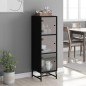 vidaXL Aparador con puertas de vidrio negro 35x37x120 cm vidaXL Aparador con puertas de vidrio negro 35x37x120 cm