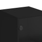 vidaXL Aparador con puertas de vidrio negro 35x37x120 cm vidaXL Aparador con puertas de vidrio negro 35x37x120 cm