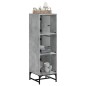 vidaXL Aparador con puertas de vidrio gris hormigón 35x37x120 cm vidaXL Aparador con puertas de vidrio gris hormigón 35x37x120 cm