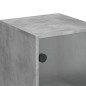 vidaXL Aparador con puertas de vidrio gris hormigón 35x37x120 cm vidaXL Aparador con puertas de vidrio gris hormigón 35x37x120 cm