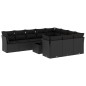 vidaXL Set de sofás de jardín 11 pzas y cojines ratán sintético negro vidaXL Set de sofás de jardín 11 pzas y cojines ratán sintético negro