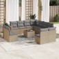 vidaXL Set de sofás de jardín 12 pzas y cojines ratán sintético marrón vidaXL Set de sofás de jardín 12 pzas y cojines ratán sintético marrón