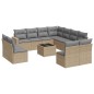 vidaXL Set de sofás de jardín 12 pzas y cojines ratán sintético marrón vidaXL Set de sofás de jardín 12 pzas y cojines ratán sintético marrón