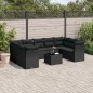 vidaXL Set de sofás de jardín 10 pzas cojines ratán sintético negro vidaXL Set de sofás de jardín 10 pzas cojines ratán sintético negro