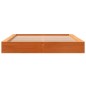 vidaXL Estructura de cama madera maciza pino marrón cera 135x190 cm