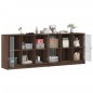 vidaXL Estantería con puertas madera marrón roble 204x37x75 cm vidaXL Estantería con puertas madera marrón roble 204x37x75 cm