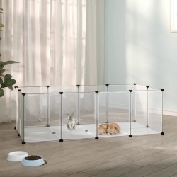 vidaXL Jaula animales pequeños transparente PP y acero 144x74x46,5 cm