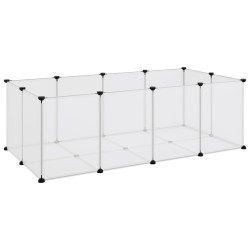 vidaXL Jaula animales pequeños transparente PP y acero 144x74x46,5 cm