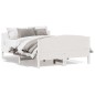 vidaXL Estructura de cama con cabecero madera pino blanco 160x200 cm