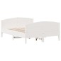 vidaXL Estructura de cama con cabecero madera pino blanco 160x200 cm