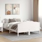 vidaXL Estructura de cama con cabecero madera pino blanco 160x200 cm