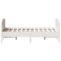 vidaXL Estructura de cama con cabecero madera pino blanco 160x200 cm