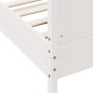 vidaXL Estructura de cama con cabecero madera pino blanco 160x200 cm