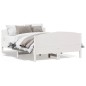 vidaXL Estructura de cama con cabecero madera pino blanco 120x200 cm