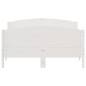 vidaXL Estructura de cama con cabecero madera pino blanco 120x200 cm