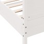 vidaXL Estructura de cama con cabecero madera pino blanco 120x200 cm