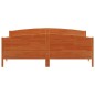 vidaXL Estructura cama con cabecero madera pino marrón cera 200x200 cm