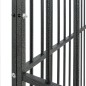vidaXL Jaula para perros con ruedas acero galvanizado negro
