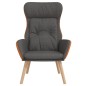 vidaXL Sillón de relax de tela y PVC gris oscuro