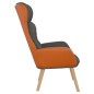 vidaXL Sillón de relax de tela y PVC gris oscuro