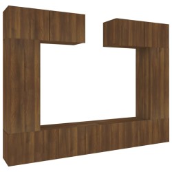 vidaXL Set de muebles para TV 6 pzas madera contrachapada roble marrón