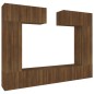 vidaXL Set de muebles para TV 6 pzas madera contrachapada roble marrón vidaXL Set de muebles para TV 6 pzas madera contrachapada roble marrón