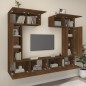 vidaXL Set de muebles para TV 6 pzas madera contrachapada roble marrón vidaXL Set de muebles para TV 6 pzas madera contrachapada roble marrón