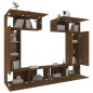 vidaXL Set de muebles para TV 6 pzas madera contrachapada roble marrón vidaXL Set de muebles para TV 6 pzas madera contrachapada roble marrón