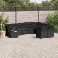 vidaXL Set de sofás de jardín 10 pzas cojines ratán sintético negro vidaXL Set de sofás de jardín 10 pzas cojines ratán sintético negro