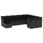 vidaXL Set de sofás de jardín 10 pzas cojines ratán sintético negro vidaXL Set de sofás de jardín 10 pzas cojines ratán sintético negro
