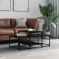 vidaXL Mesa de centro madera de ingeniería negro 102x60x45 cm