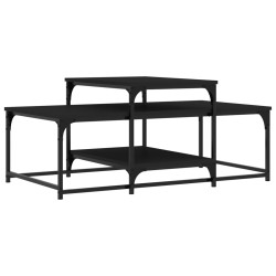 vidaXL Mesa de centro madera de ingeniería negro 102x60x45 cm