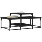 vidaXL Mesa de centro madera de ingeniería negro 102x60x45 cm
