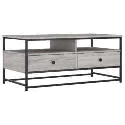 vidaXL Mesa de centro madera de ingeniería gris Sonoma 100x51x45 cm