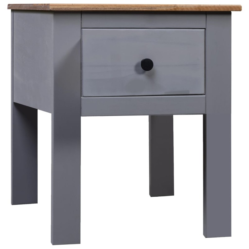 vidaXL Mesita de noche de madera maciza pino Panamá gris 46x40x57 cm vidaXL Mesita de noche de madera maciza pino Panamá gris 46x40x57 cm