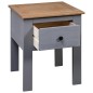 vidaXL Mesita de noche de madera maciza pino Panamá gris 46x40x57 cm vidaXL Mesita de noche de madera maciza pino Panamá gris 46x40x57 cm