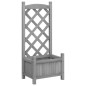 vidaXL Jardinera con enrejado madera maciza de abeto gris vidaXL Jardinera con enrejado madera maciza de abeto gris