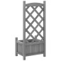 vidaXL Jardinera con enrejado madera maciza de abeto gris vidaXL Jardinera con enrejado madera maciza de abeto gris