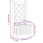 vidaXL Jardinera con enrejado madera maciza de abeto gris vidaXL Jardinera con enrejado madera maciza de abeto gris