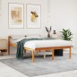 vidaXL Cama para mayores madera maciza de pino marrón cera 140x200 cm vidaXL Cama para mayores madera maciza de pino marrón cera 140x200 cm
